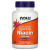 NOW Foods Flush-Free Niacin Double Strength 500 mg 90 Veg Capsules 733739004987