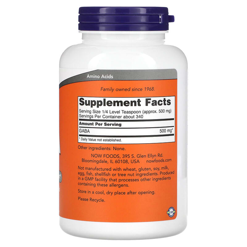 NOW Foods, GABA, Pure Powder, 6 oz (170 g) 733739002150