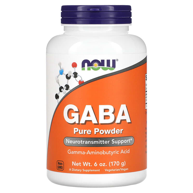 NOW Foods GABA Pure Powder 6 oz (170 g) 733739002150