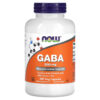 NOW Foods GABA with Vitamin B-6 500 mg 200 Veg Capsules 733739000880