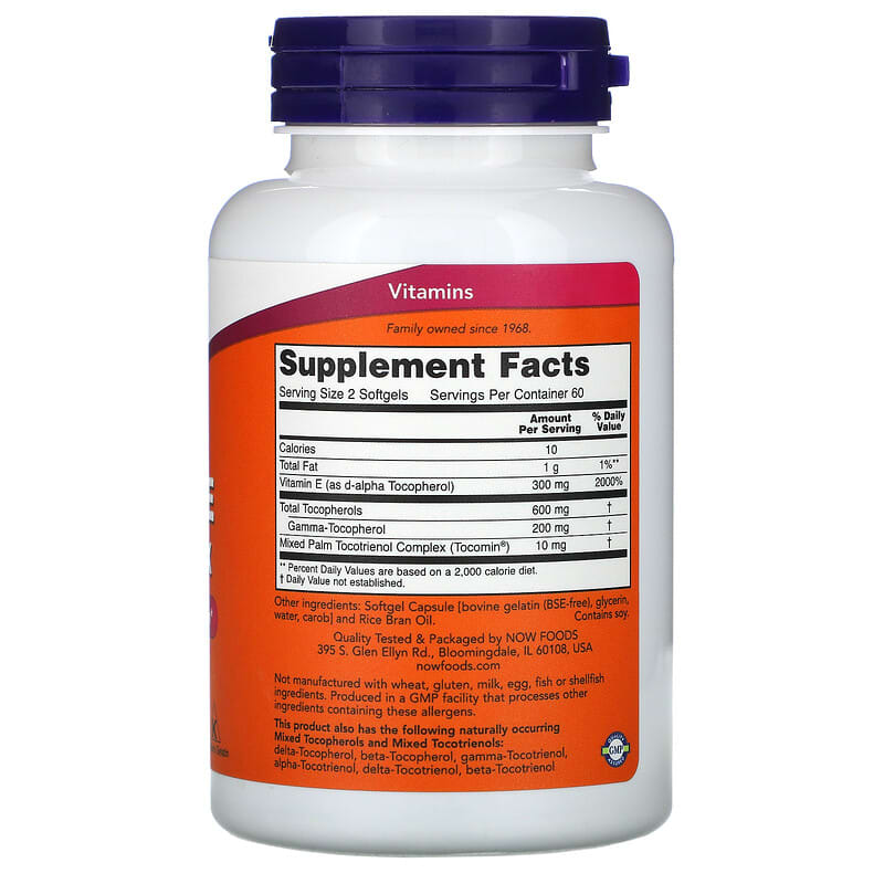 NOW Foods, Gamma E Complex, Advanced, 120 Softgels 733739008114