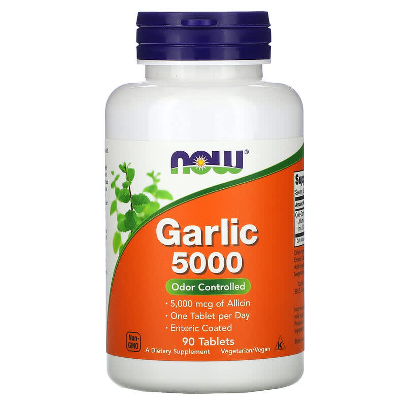 NOW Foods Garlic 5000 90 Tablets 733739018144