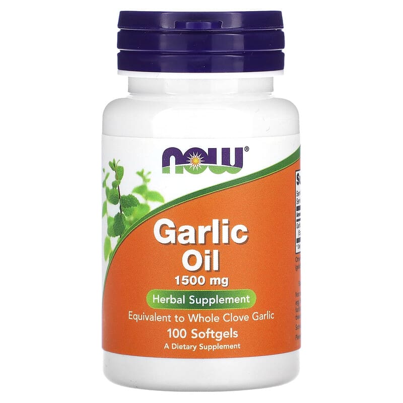 NOW Foods Garlic Oil 1,500 mg 100 Softgels 733739017901