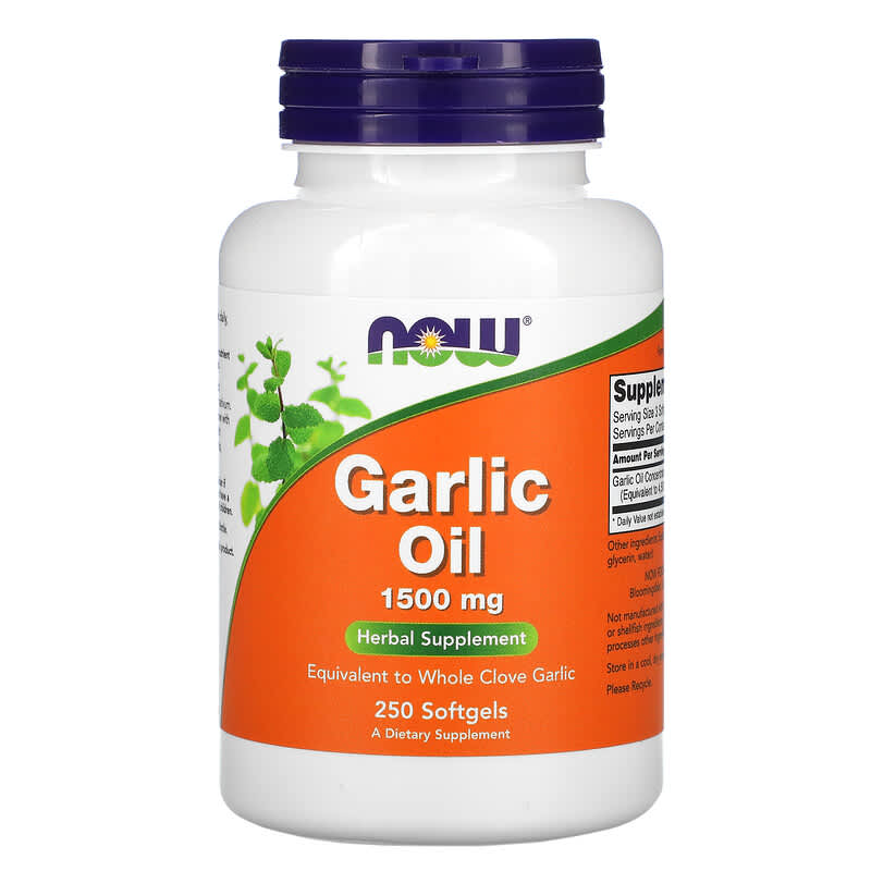 NOW Foods Garlic Oil 1,500 mg 250 Softgels 733739017925