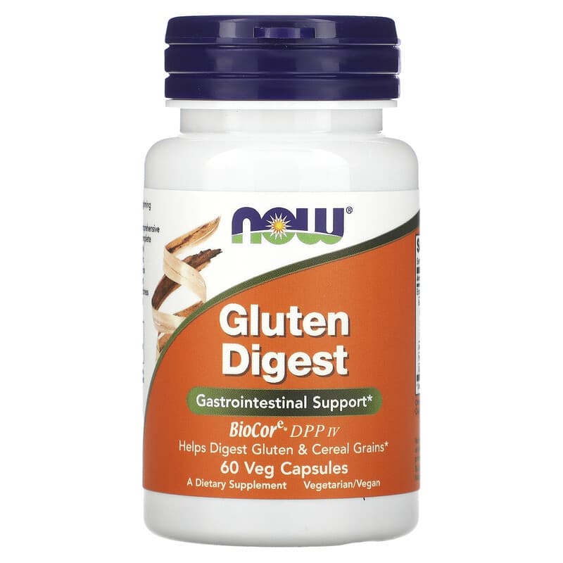 NOW Foods Gluten Digest 60 Veg Capsules 733739029591
