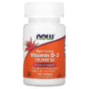 NOW Foods High Potency Vitamin D-3 10,000 IU 120 Softgels 733739003768