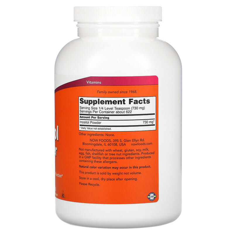 NOW Foods, Inositol Powder, 1 lb (454 g) 733739005298