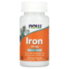 NOW Foods Iron 18 mg 120 Veg Capsules 733739014436