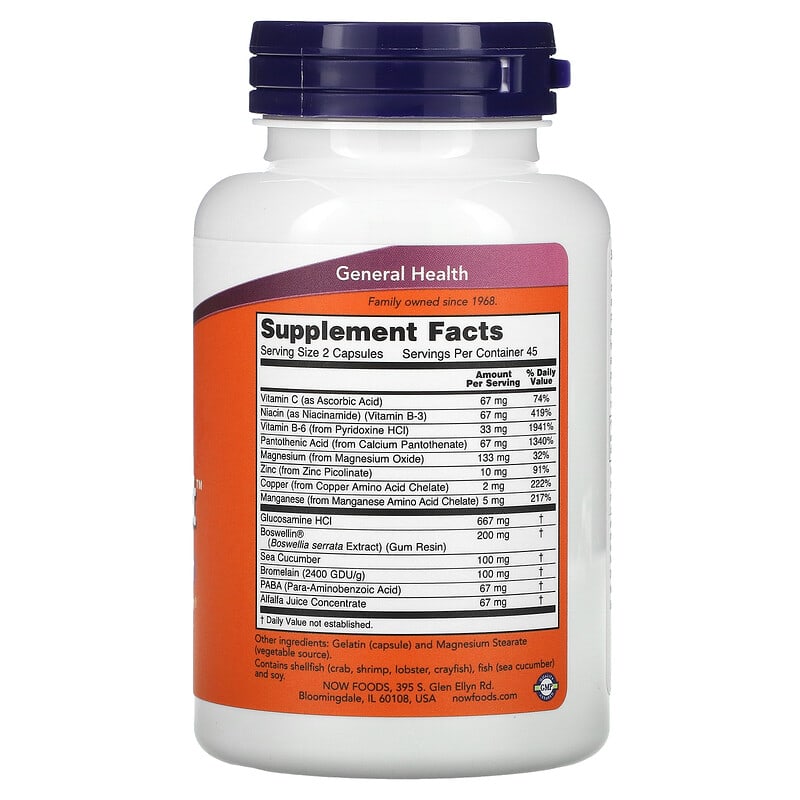 NOW Foods, Joint Support, 90 Capsules 733739032904