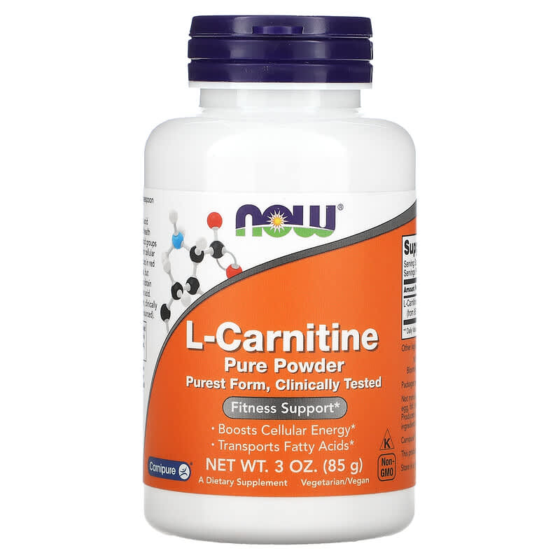 NOW Foods L-Carnitine Pure Powder 3 oz (85 g) 733739002174