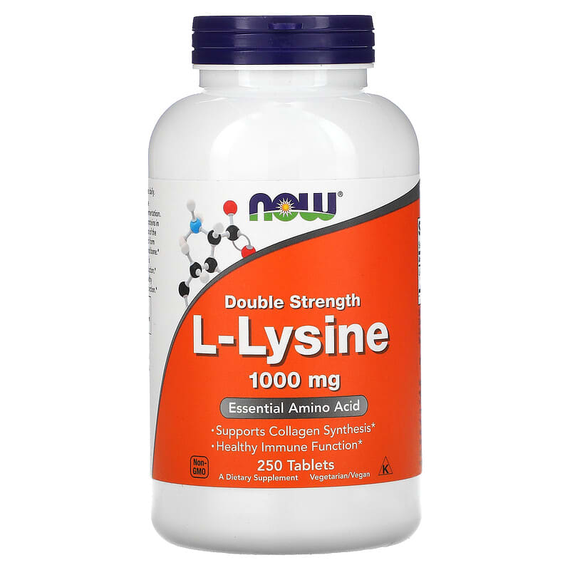 NOW Foods L-Lysine 1,000 mg 250 Tablets 733739001238