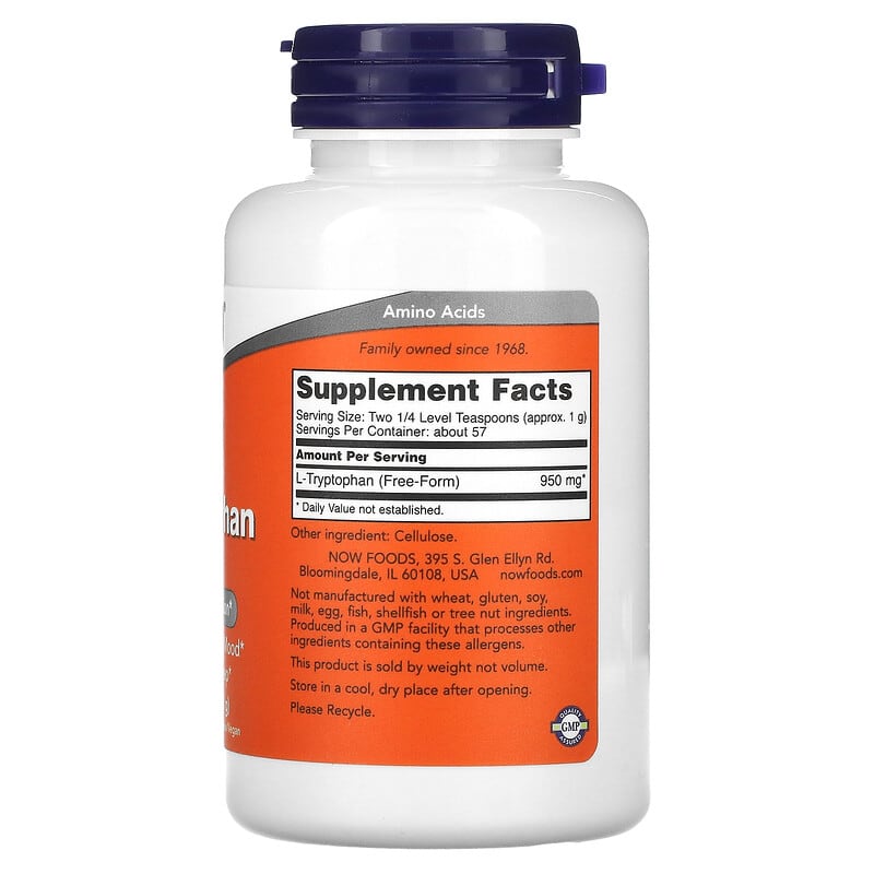 NOW Foods, L-Tryptophan Powder, 2 oz (57 g) 733739002631