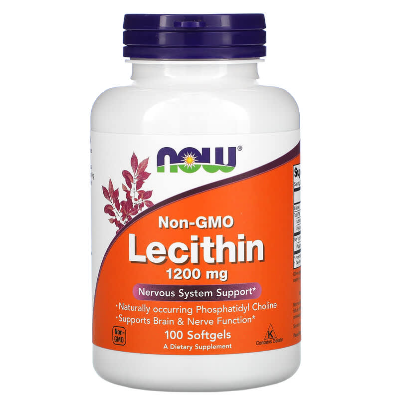 NOW Foods Lecithin 1200 mg 100 Softgels 733739022103