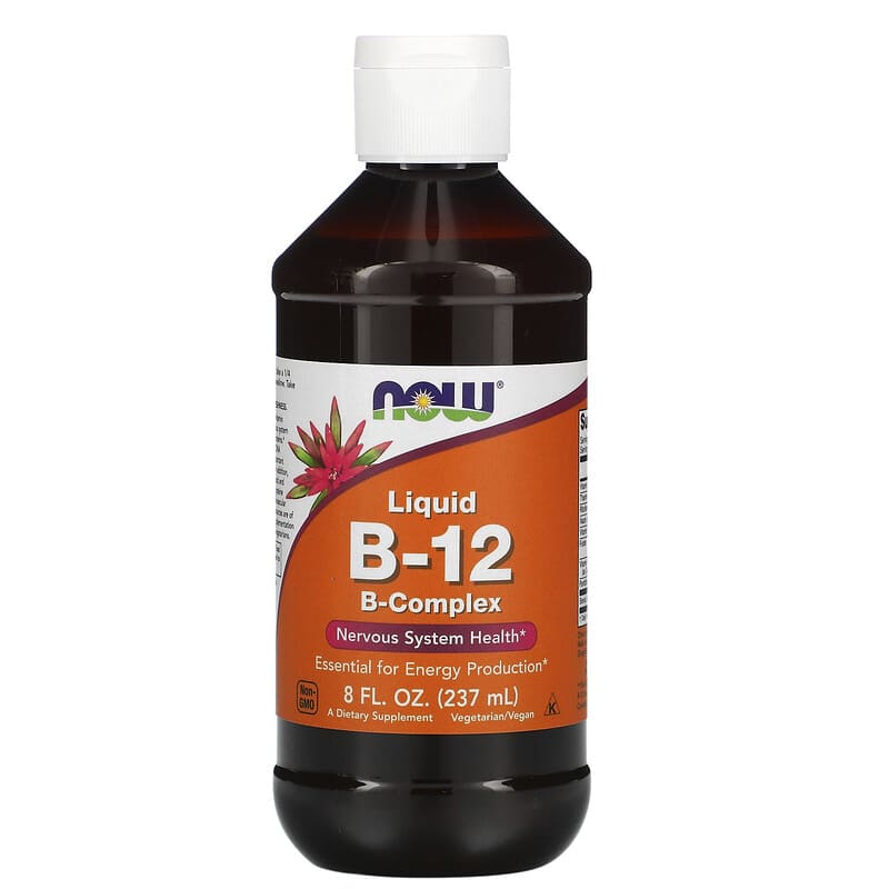 NOW Foods Liquid B-12 B-Complex 8 fl oz (237 ml) 733739004659