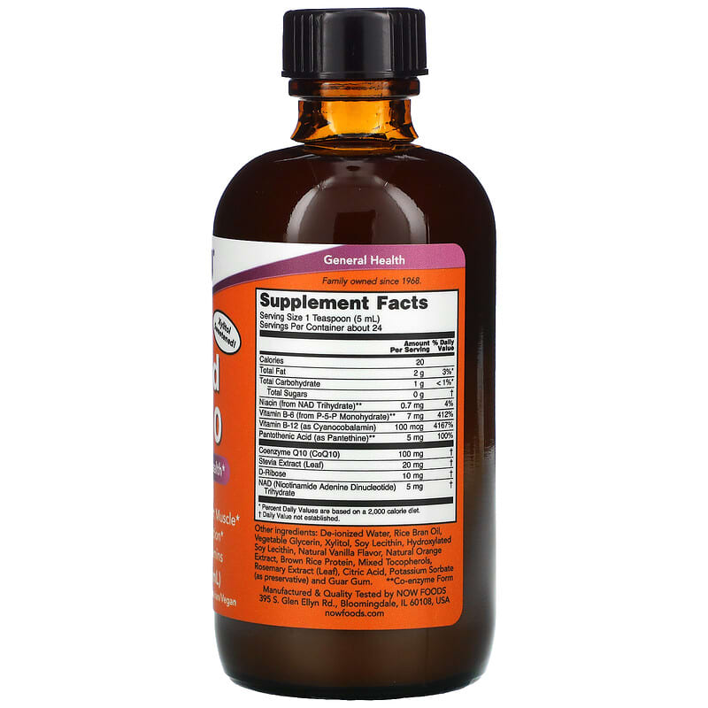 NOW Foods, Liquid CoQ10, 100 mg , 4 fl oz (118 ml) 733739031860