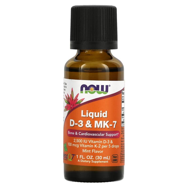 NOW Foods Liquid D-3 & MK-7 1 fl oz (30 ml) 733739003799
