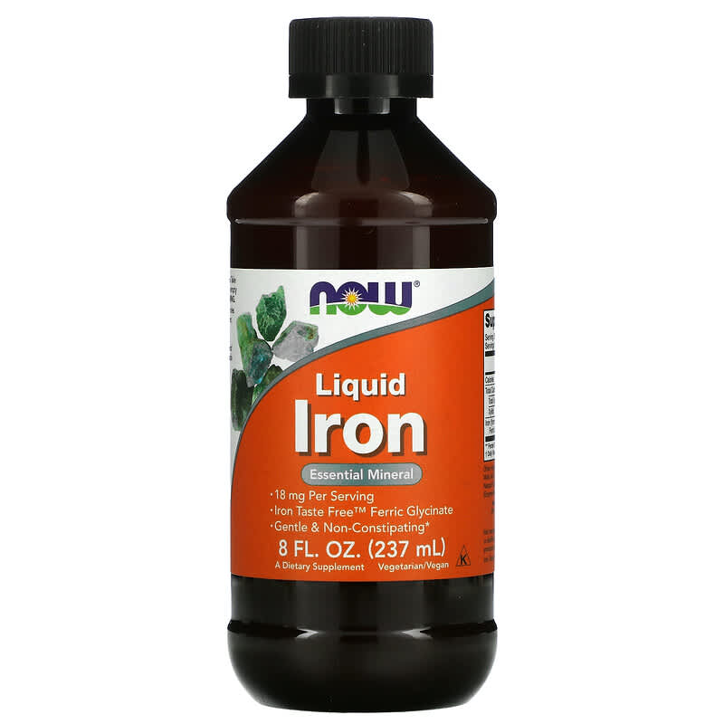NOW Foods Liquid Iron 8 fl oz (237 ml) 733739014474