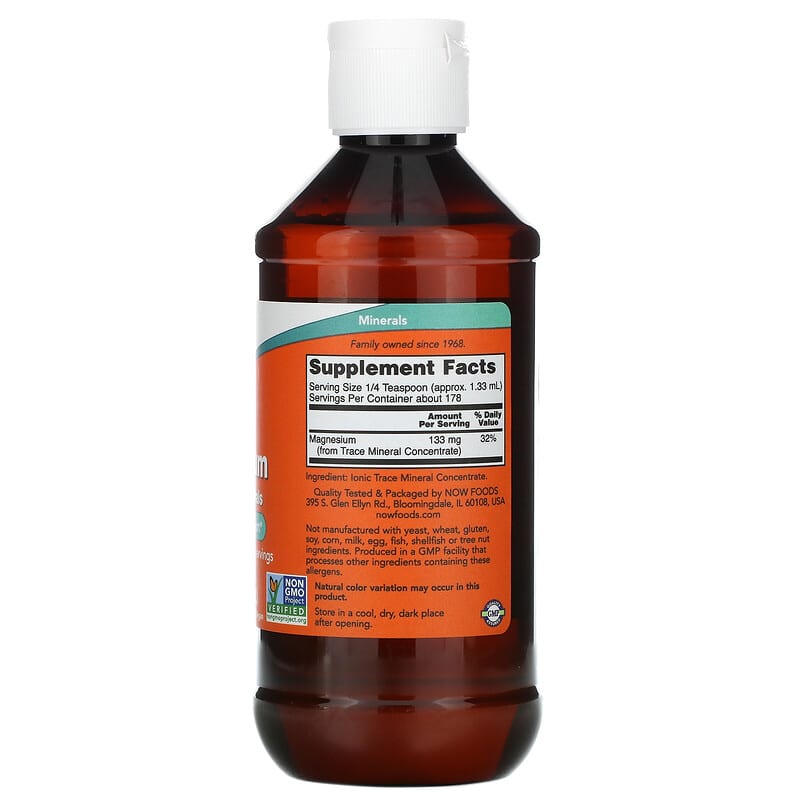 NOW Foods, Liquid Magnesium with Trace Minerals, 8 fl oz (237 ml) 733739012883