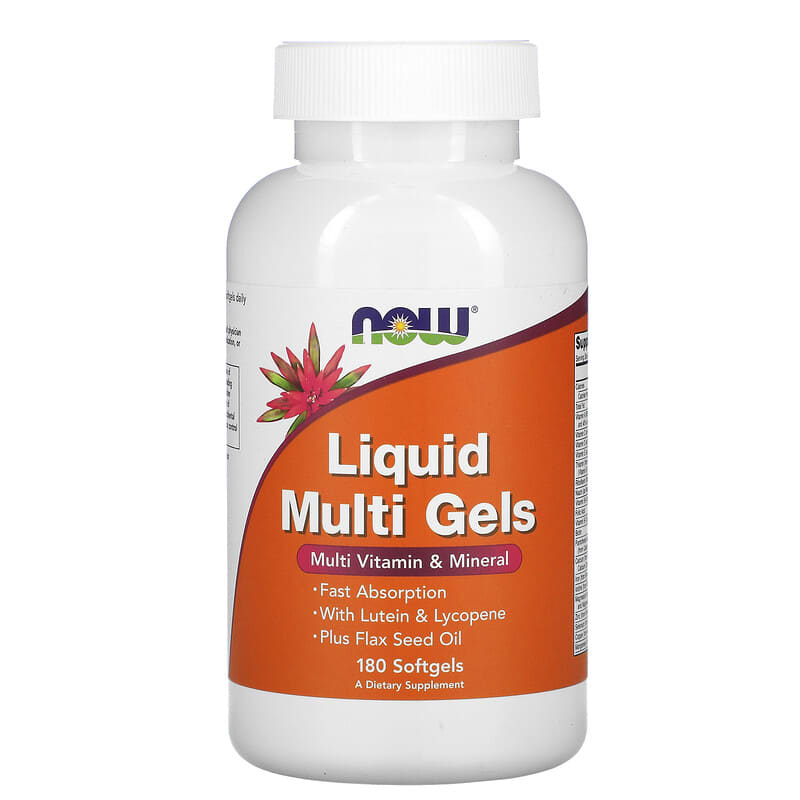 NOW Foods Liquid Multi Gels 180 Softgels 733739038173