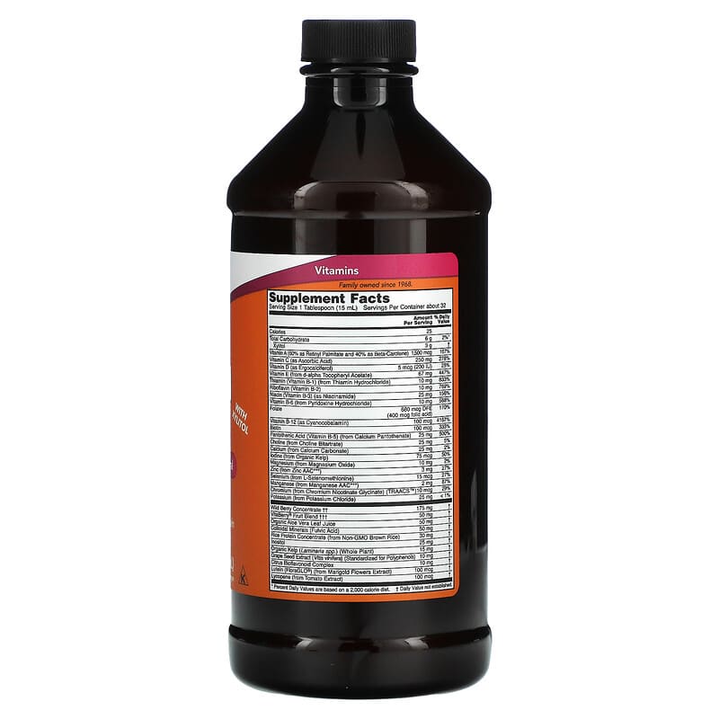 NOW Foods, Liquid Multi, Wild Berry, 16 fl oz (473 ml) 733739037732