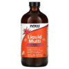 NOW Foods Liquid Multi with Xylitol Tropical Orange Iron-Free 16 fl oz (473 ml) 733739037725