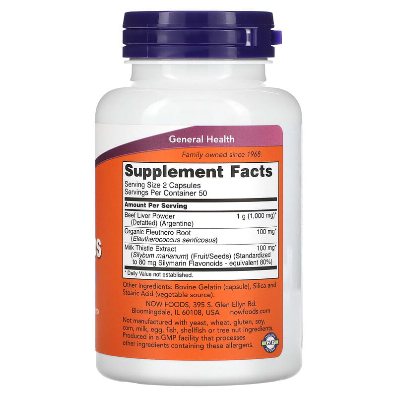 NOW Foods, Liver Caps, 100 Capsules 733739024329