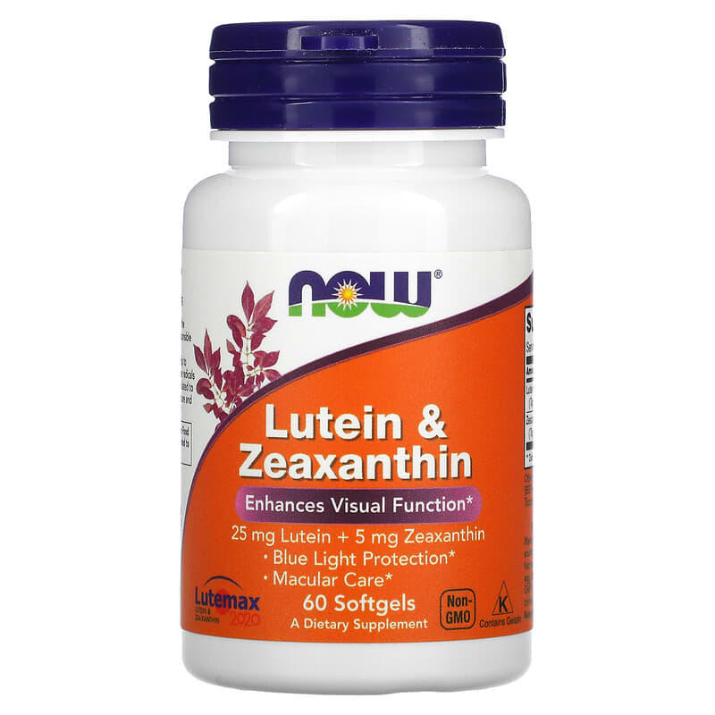 NOW Foods Lutein & Zeaxanthin 60 Softgels 733739030641