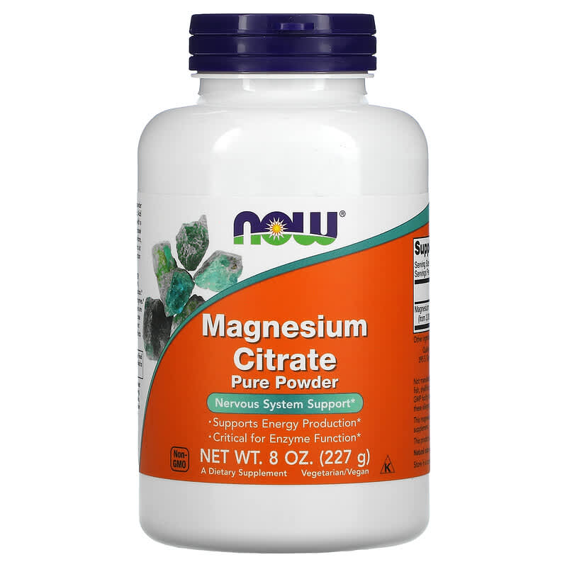 NOW Foods Magnesium Citrate Pure Powder 8 oz (227 g) 733739012951
