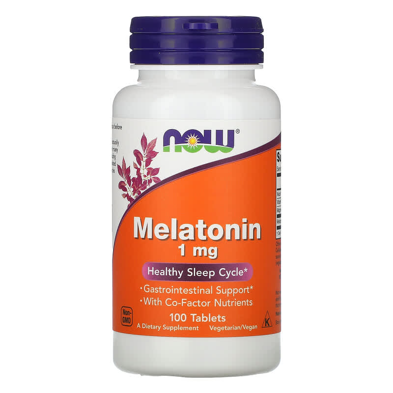 NOW Foods Melatonin 1 mg 100 Tablets 733739032621