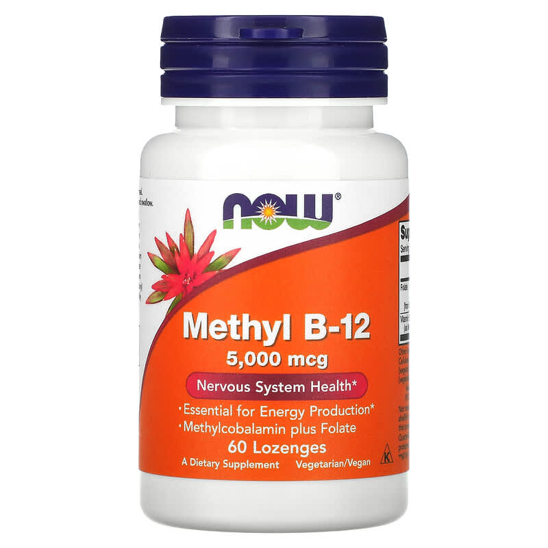 NOW Foods Methyl B-12 5,000 mcg 60 Lozenges 733739004963