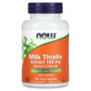 NOW Foods Milk Thistle Extract with Turmeric 150 mg 120 Veg Capsules 733739047373