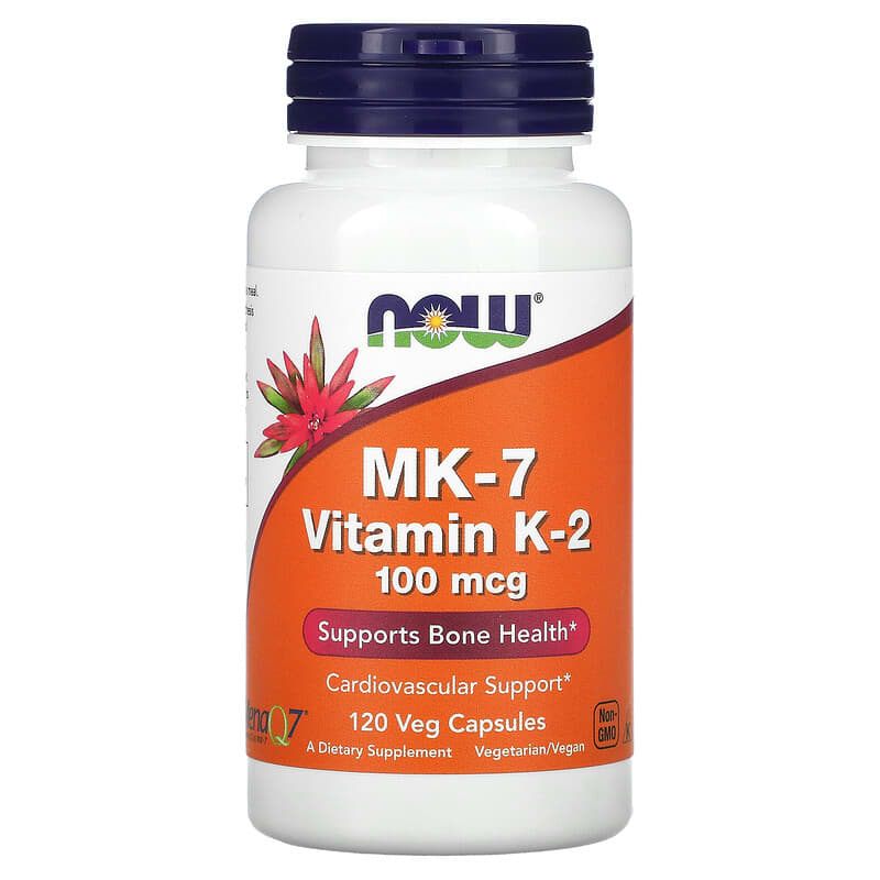 NOW Foods MK-7 Vitamin K-2  100 mcg 120 Veg Capsules 733739009937