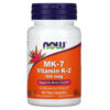 NOW Foods MK-7 Vitamin K-2 100 mcg 60 Veg Capsules 733739009920