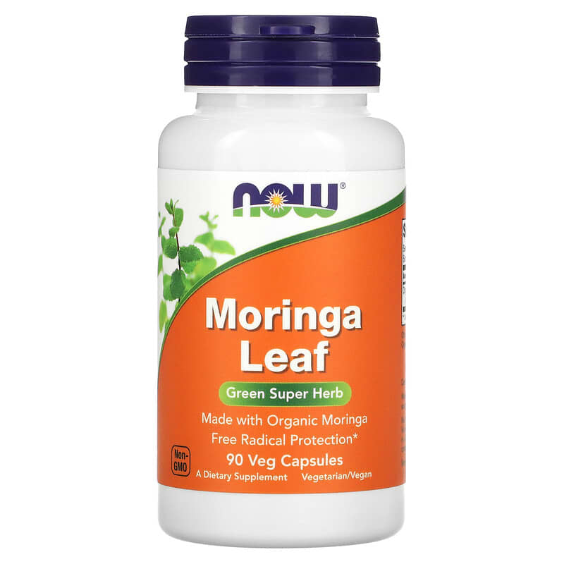 NOW Foods Moringa Leaf 90 Veg Capsules 733739040206