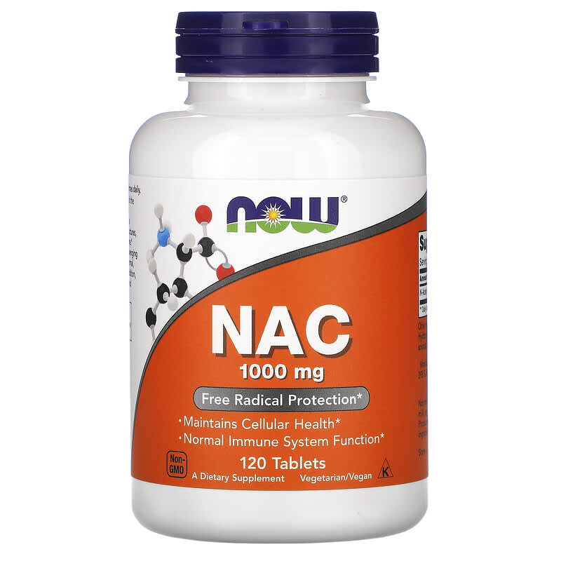 NOW Foods NAC 1000 mg 120 Tablets 733739001856