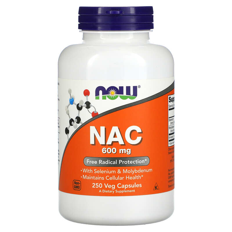 NOW Foods NAC 600 mg 250 Veg Capsules 733739000866