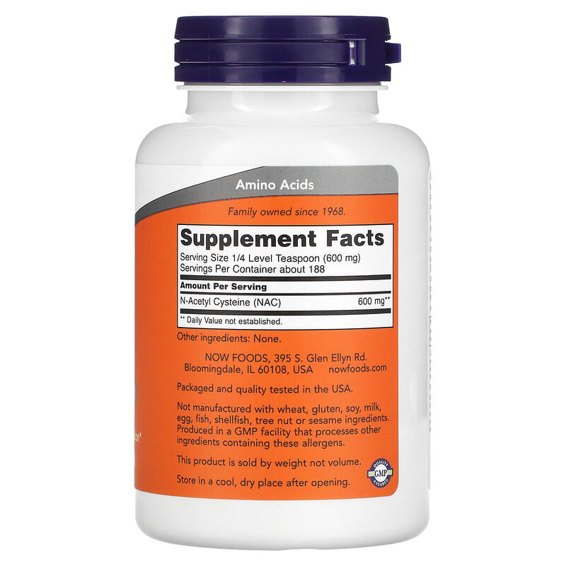 NOW Foods, NAC Pure Powder, 4 oz (113 g) 733739001863
