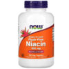NOW Foods Niacin Flush-Free Double Strength 500 mg 180 Veg Capsules 733739005007