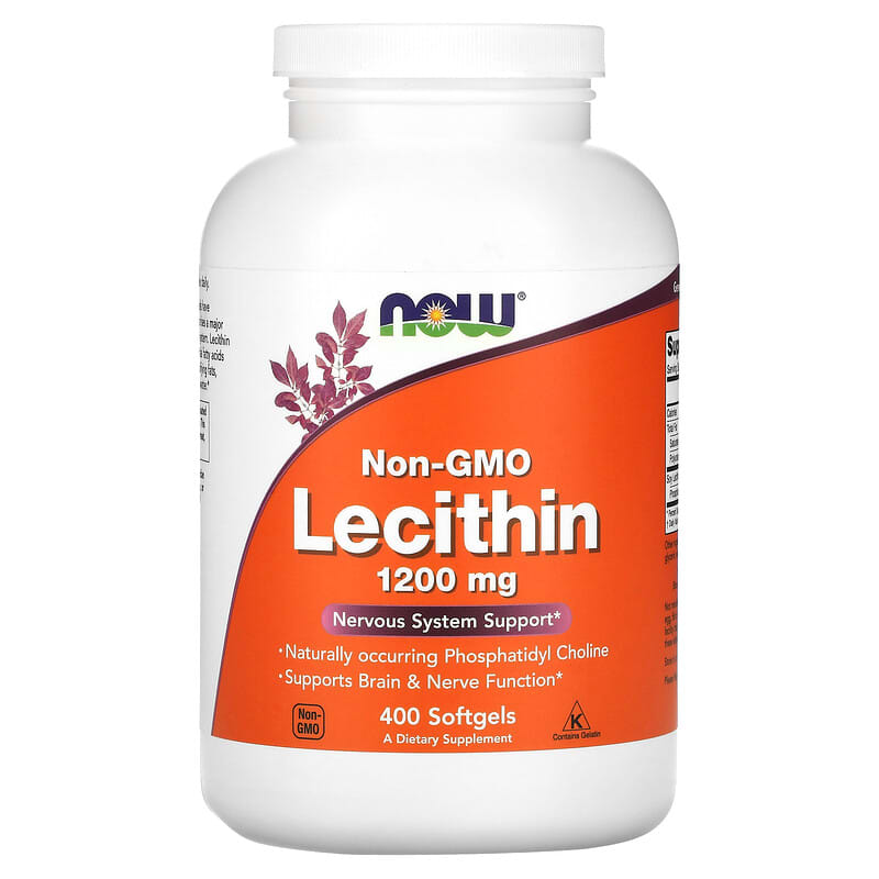 NOW Foods Non-GMO Lecithin 1,200 mg 400 Softgels 733739022141