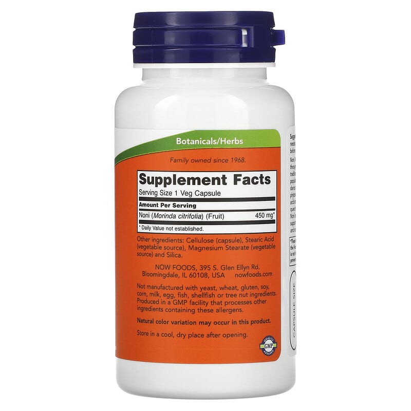 NOW Foods, Noni, 450 mg, 90 Veg Capsules 733739047120
