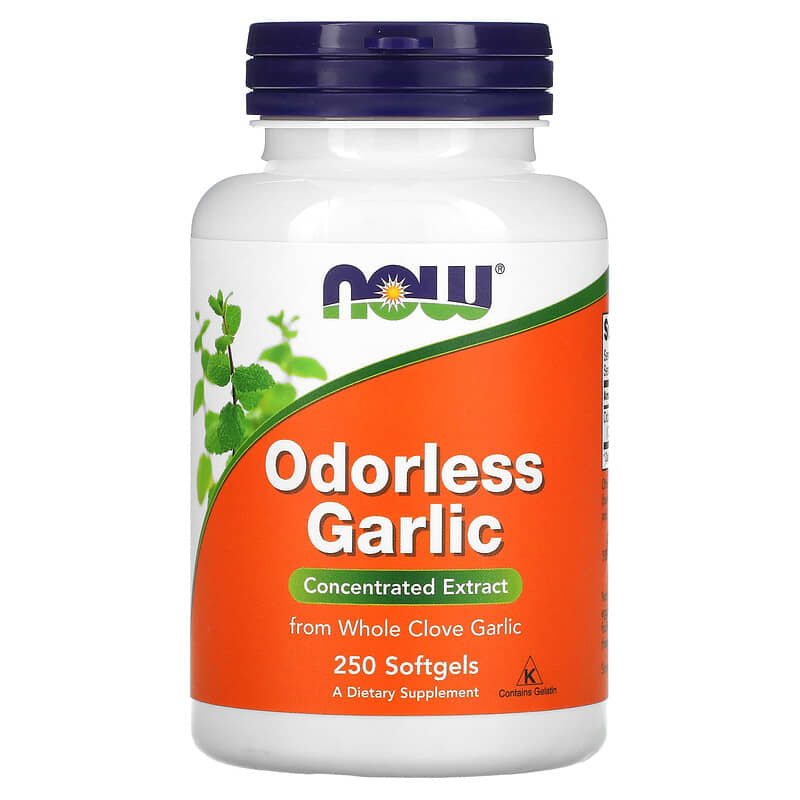 NOW Foods Odorless Garlic Concentrated Extract 250 Softgels 733739018083