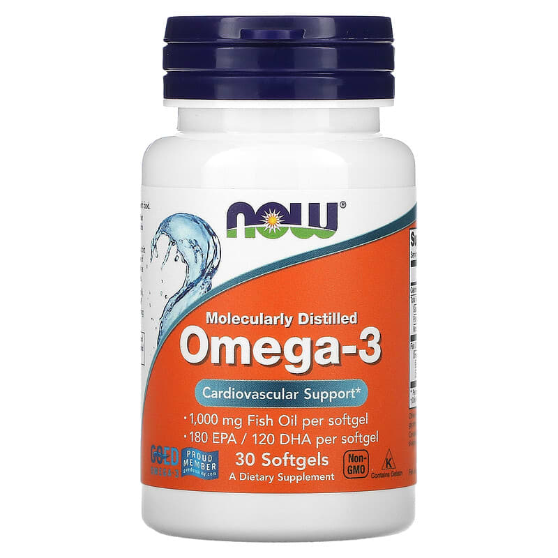 NOW Foods Omega-3 180 EPA/120 DHA 30 Softgels 733739016492
