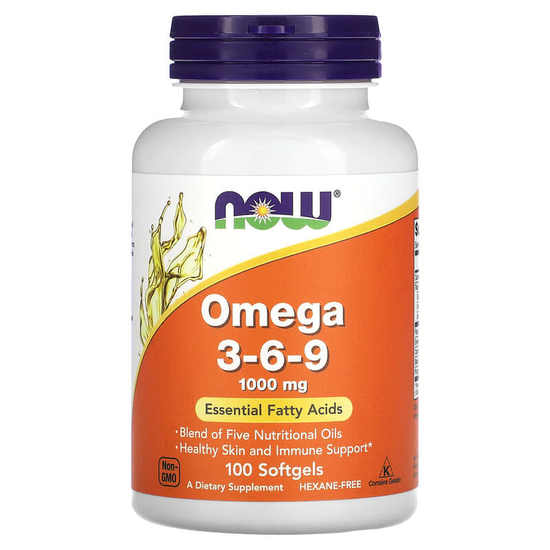 NOW Foods Omega 3-6-9 1,000 mg 100 Softgel 733739018359