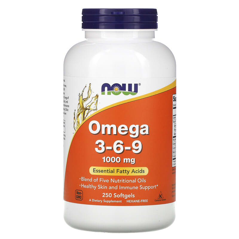 NOW Foods Omega 3-6-9 1,000 mg 250 Softgels 733739018373