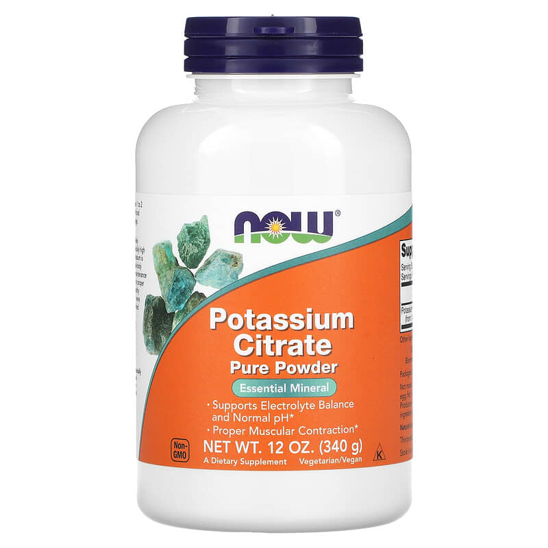 NOW Foods Potassium Citrate Pure Powder 12 oz (340 g) 733739014467