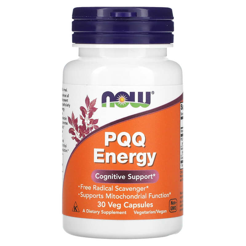 NOW Foods PQQ Energy 30 Veg Capsules 733739031686