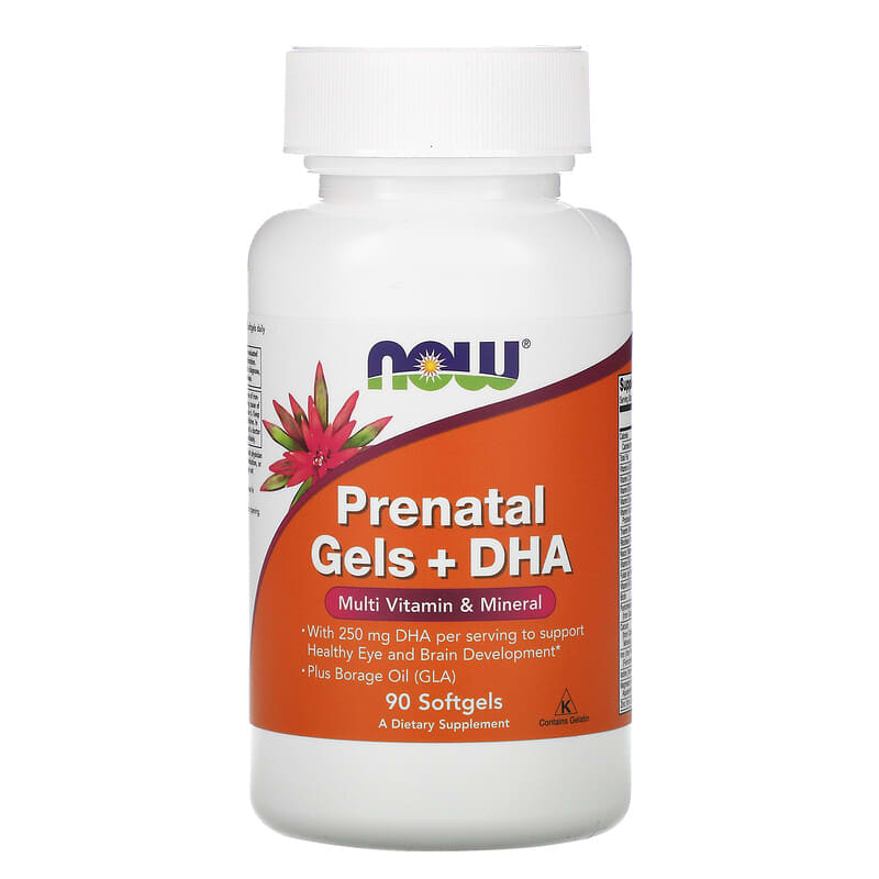 NOW Foods Prenatal Gels + DHA 90 Softgels 733739038098