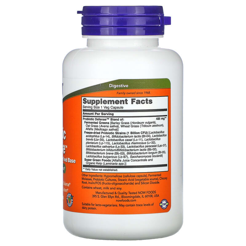 NOW Foods, Probiotic Defense, 90 Veg Capsules 733739029188