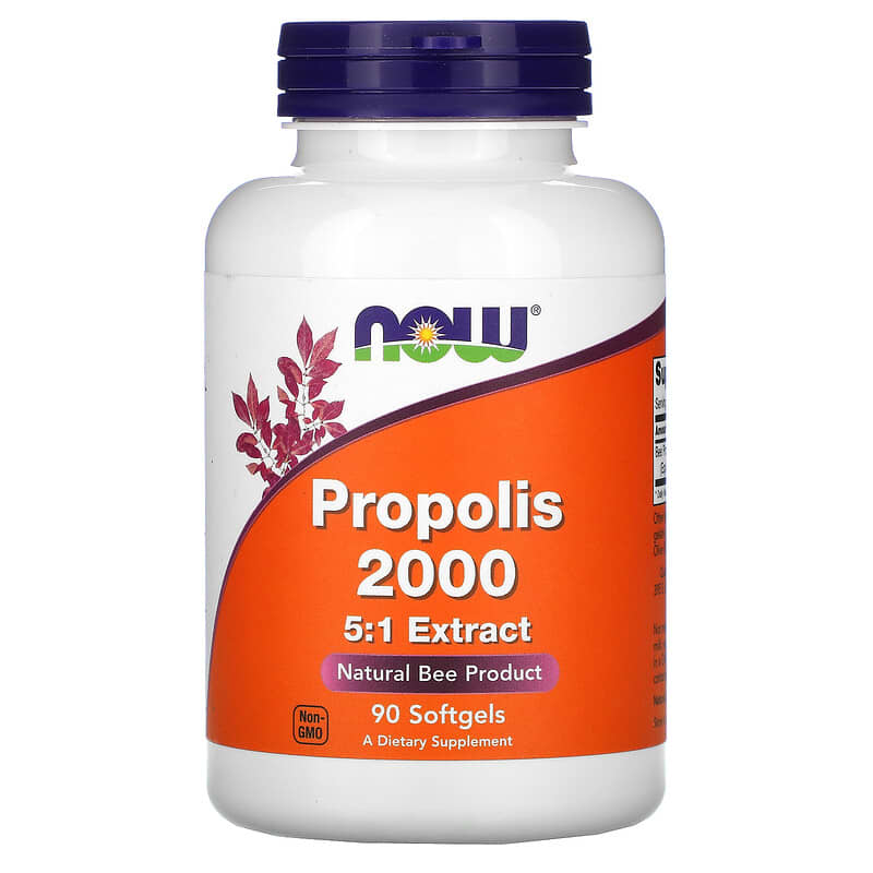 NOW Foods Propolis 2000 90 Softgels 733739025432
