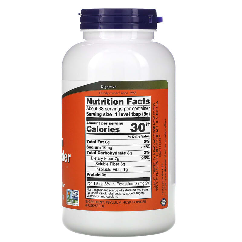 NOW Foods, Psyllium Husk Powder, 12 oz (340 g) 733739059758